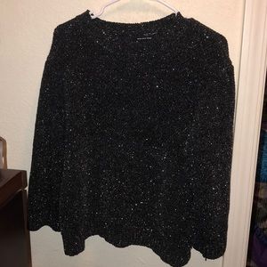 Sparkly black sweater, 3/4 sleeved